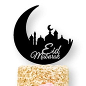 Eid Mubarak Moon And Mosque Topper