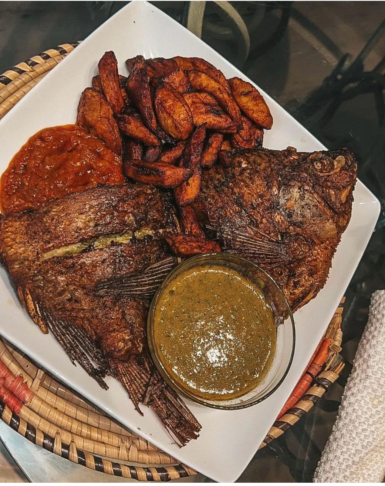 Fried Plantain and Fish