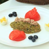 Tunisian Salad Mechouia with 2 Tabouna Bread