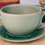 Ceramic Cup & Saucer 12Oz
