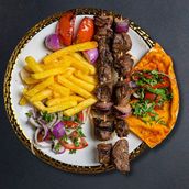 Camel Meat Tikka With French Fries