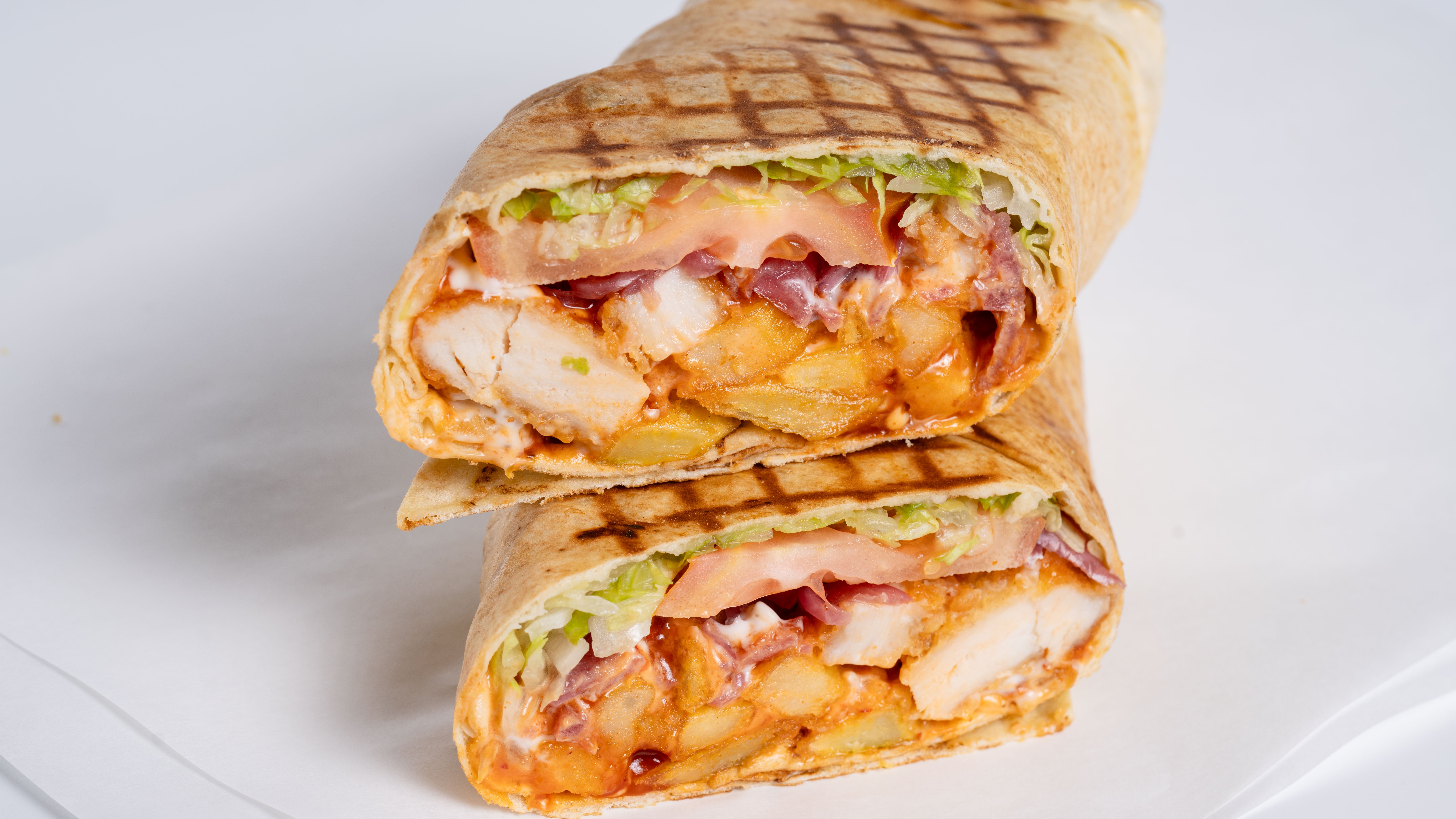 Signature Fried Chicken Khobez Wrap