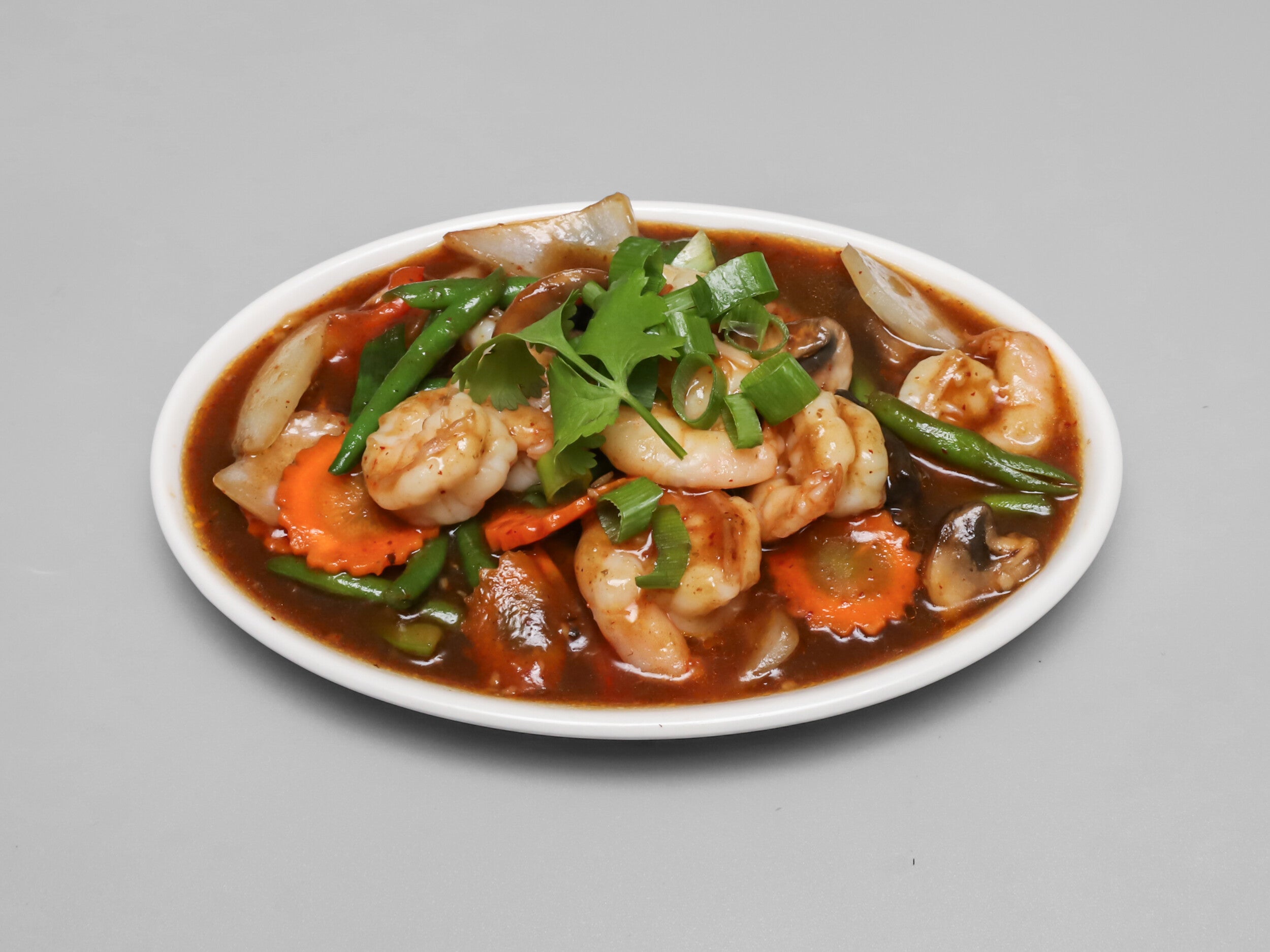 Goong Pad Nam Prik Pao