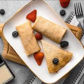 Blintzes with cottage cheese