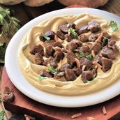Hummus with Meat Medium Plate