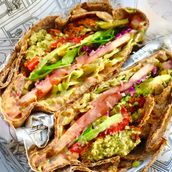 Falafel, Chipotle And Tahini Sandwich 