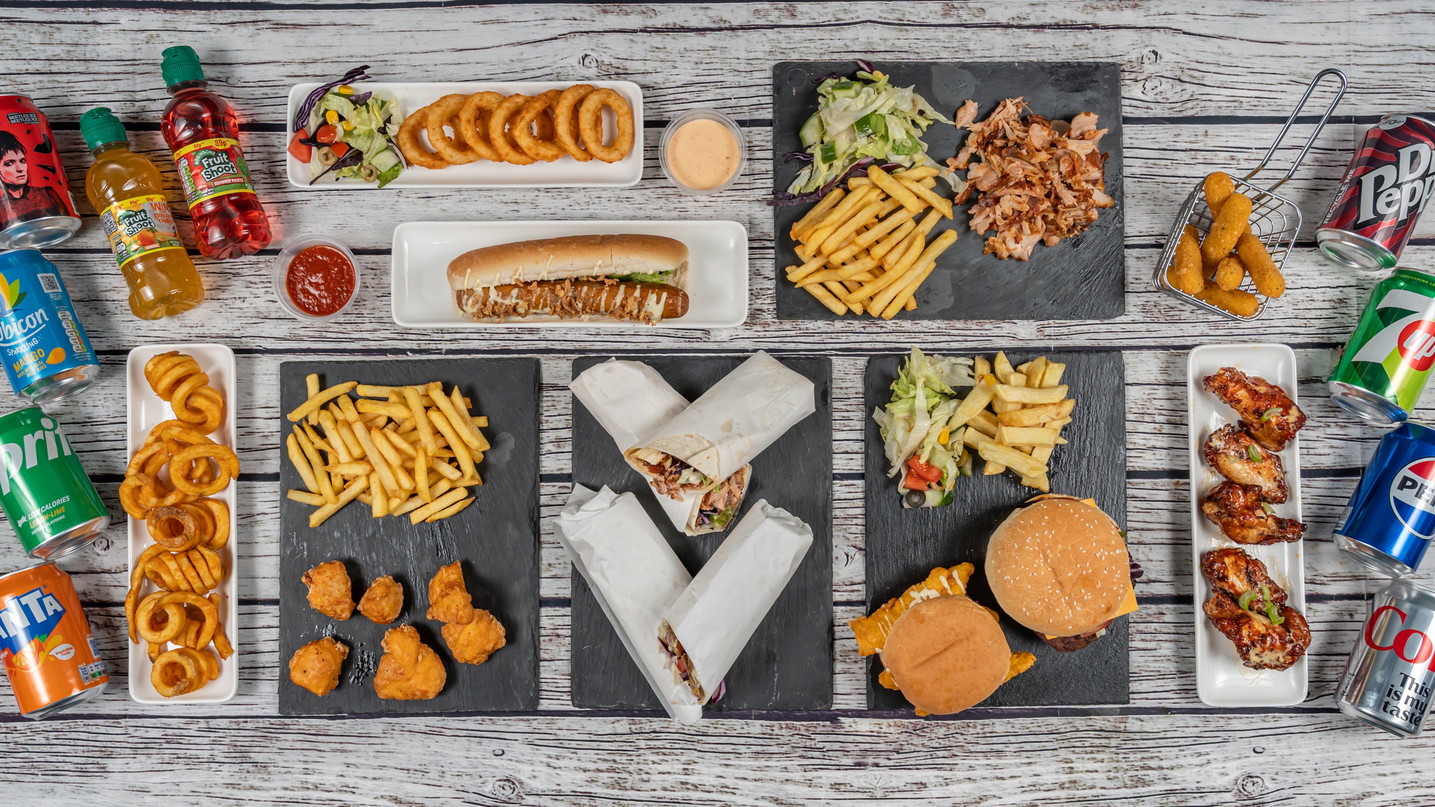 Farley Burgers and Chips