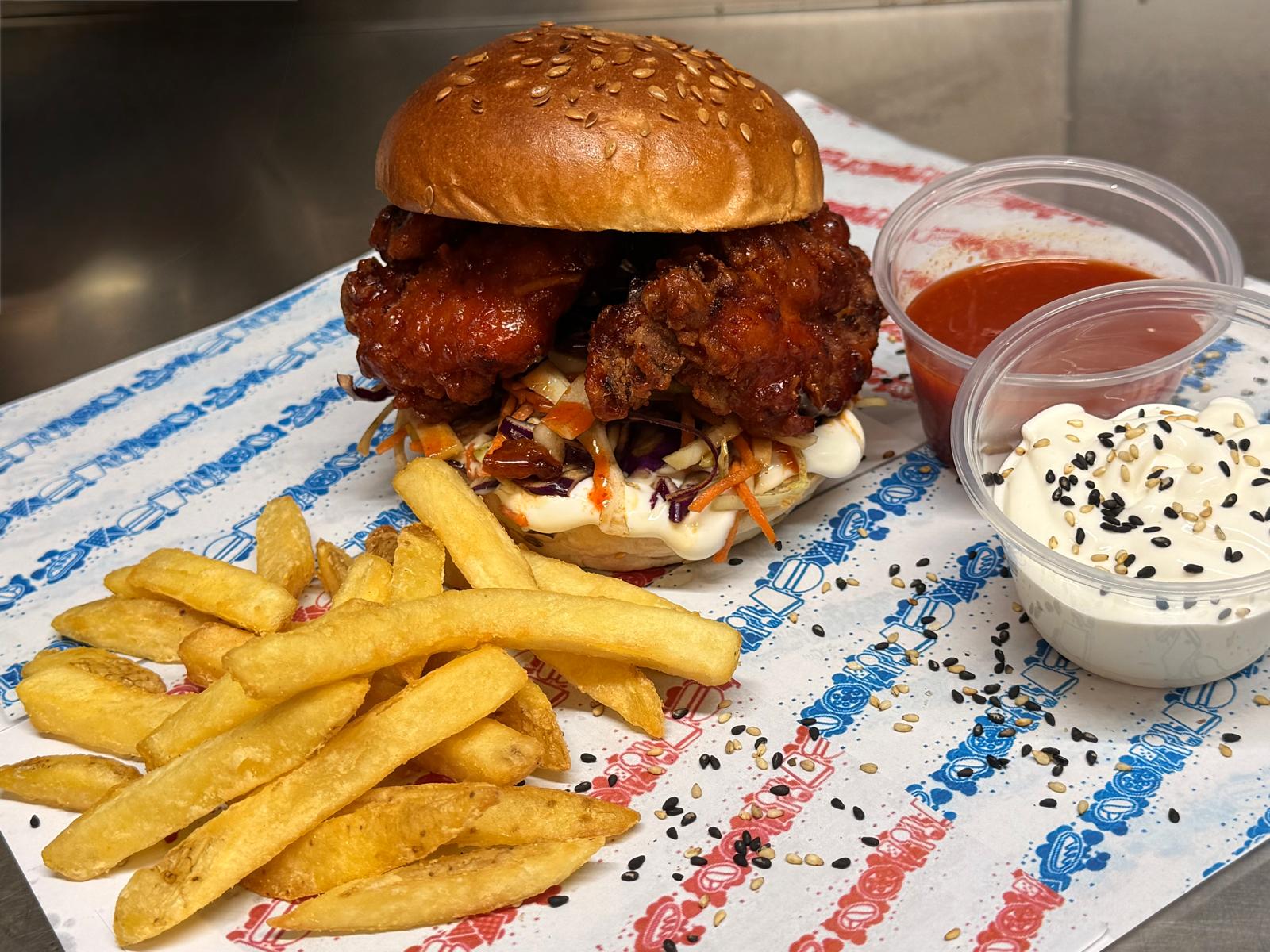 Korean Chicken Burger Meal