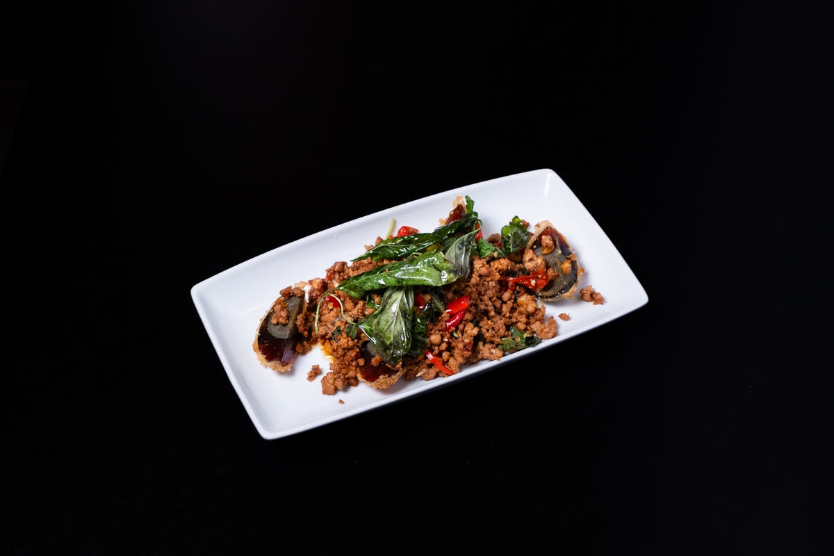 Stir fried Century Egg