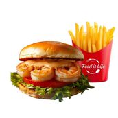 Dynamite Shrimp Burger With French Fries