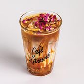 Ice Salted Caramel Rose Latte
