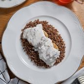 Chicken Cutlets With Mushroom Sauce (Куриные котлеты с грибным соусом)
