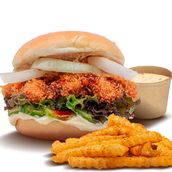 Katsu Chicken Burger (With Fries)
