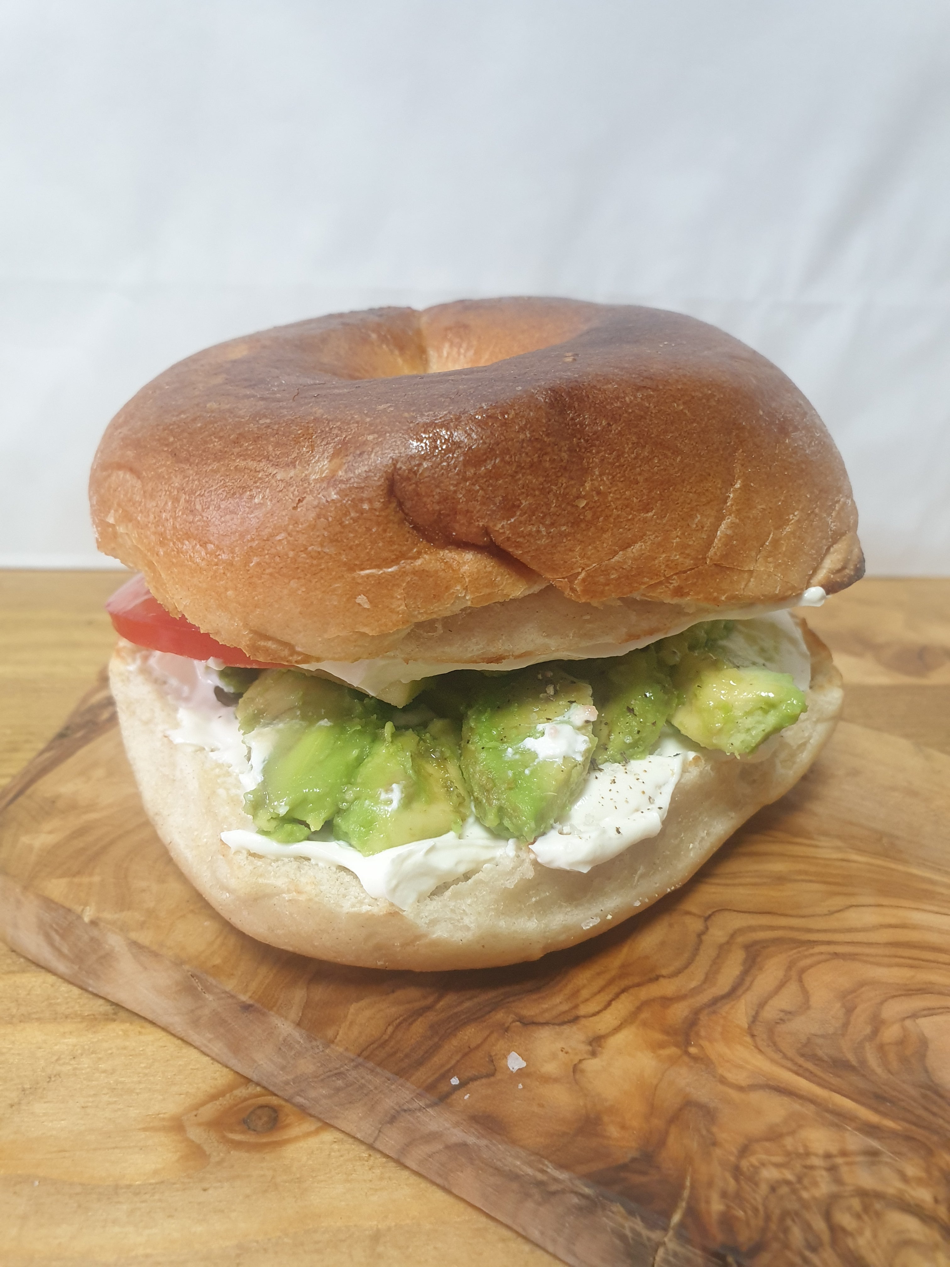 Cream Cheese and Avocado Bagel