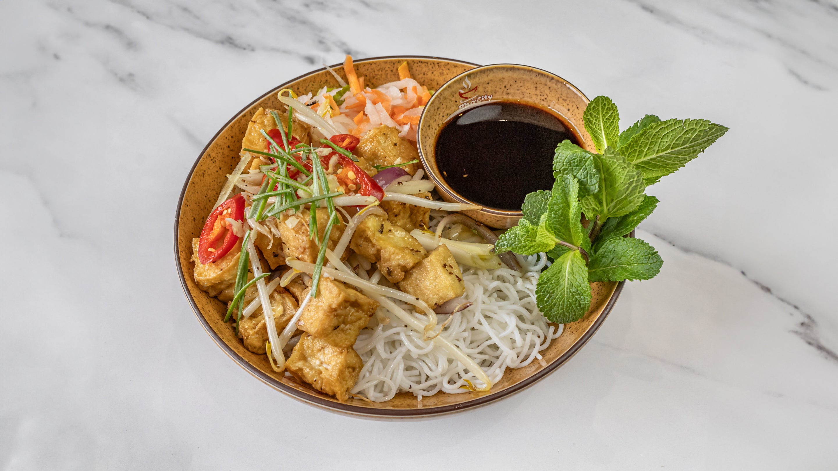 Stir Fried Lemongrass Tofu Dry Noodle
