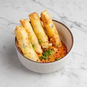 CHEESE ROLLS  WITH SAUCE 4 PCS