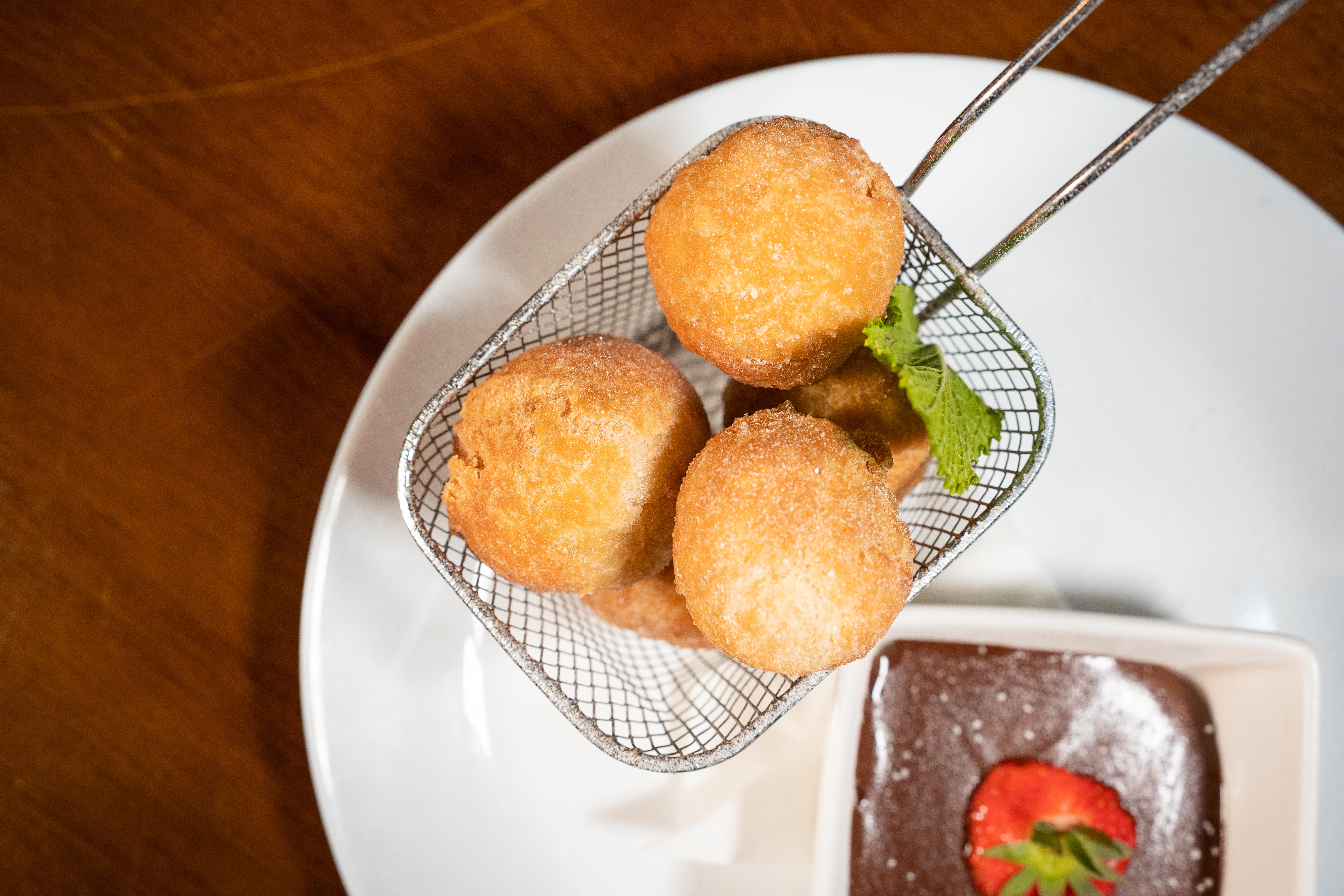Suga Dumplings (with chocolate sauce)