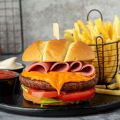 Italian Beef Burger With Fries