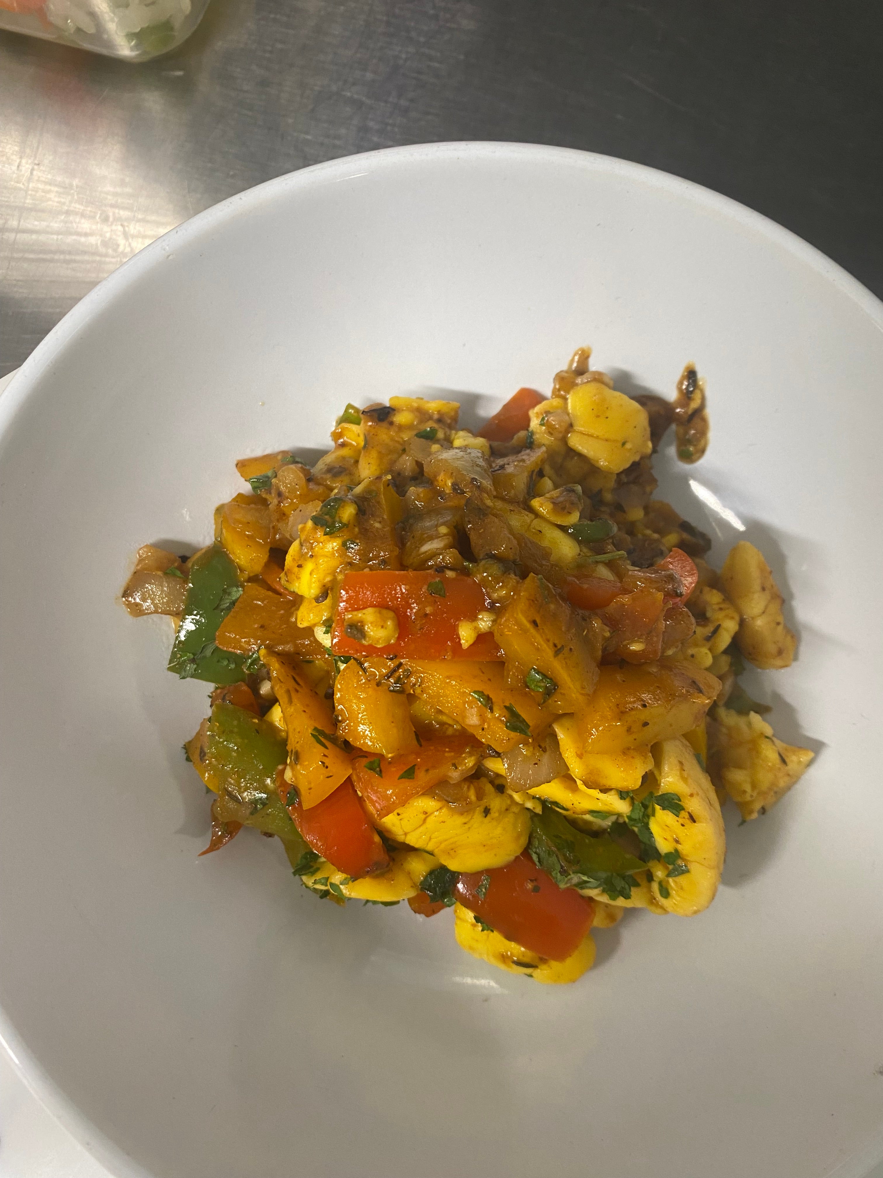 Ackee and Mixed Peppers