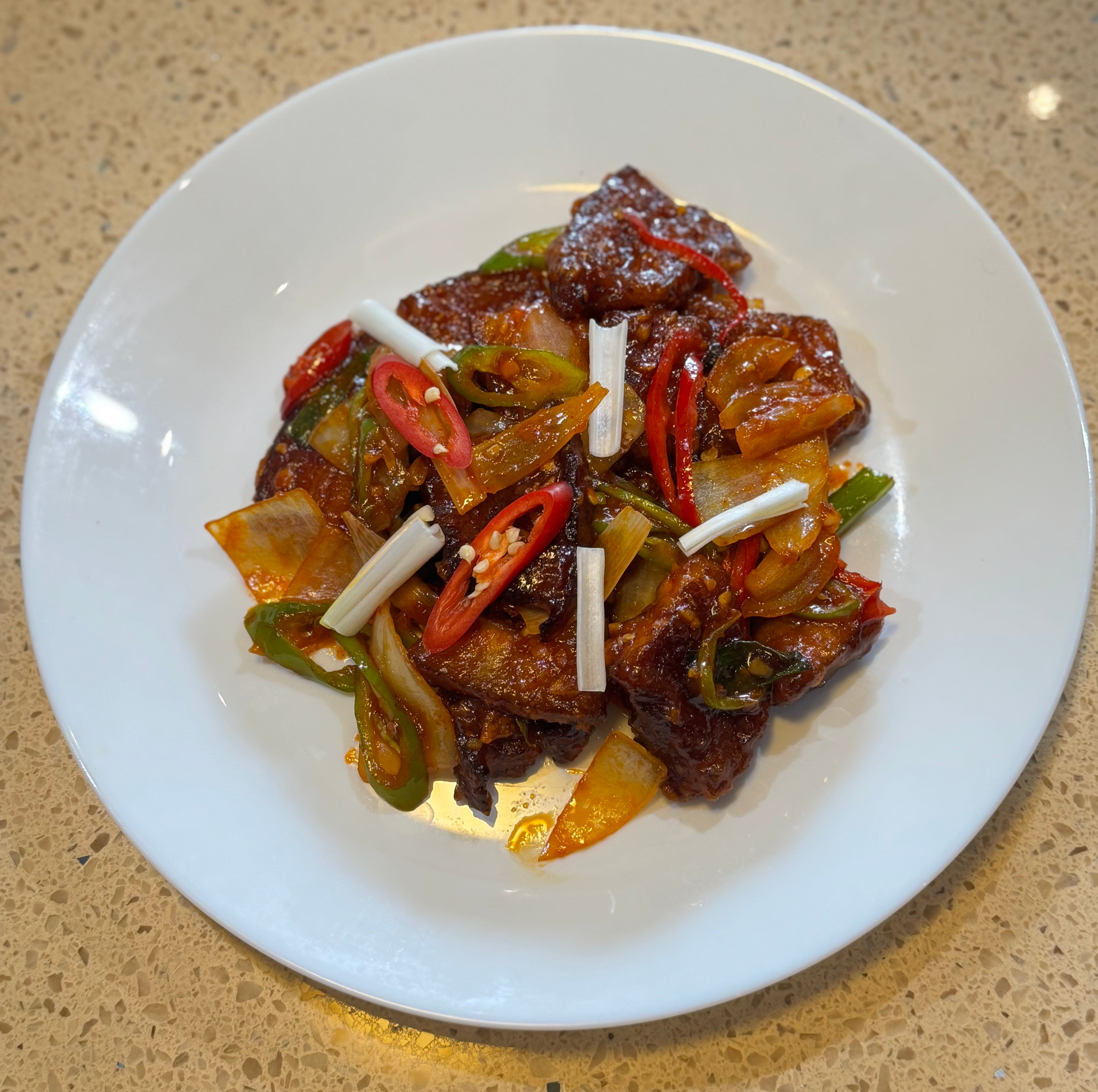 Korean Spicy Stir-fried Pork Belly
