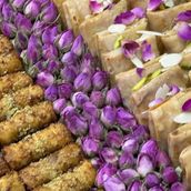 Hallwa rolls & cheese date squares tray
