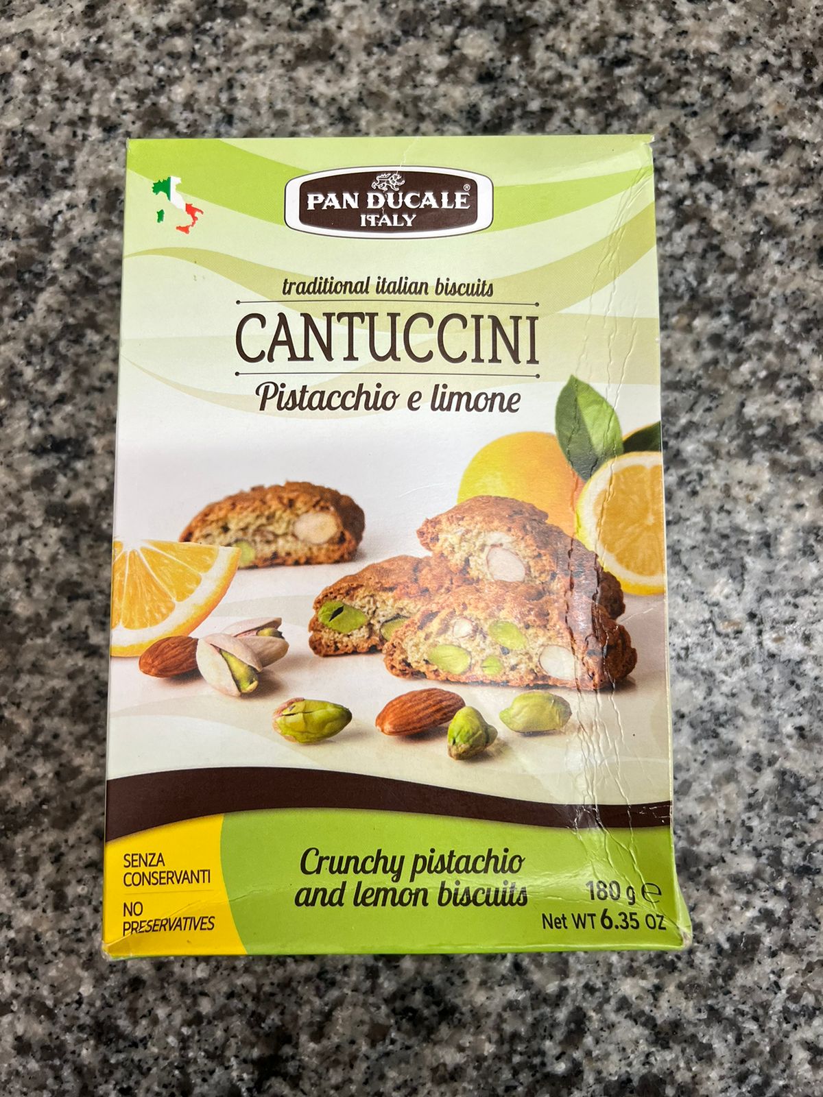 Pan ducale cantuccini pistachio e limone