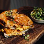 Grilled Turkey With Cheese Sandwich 