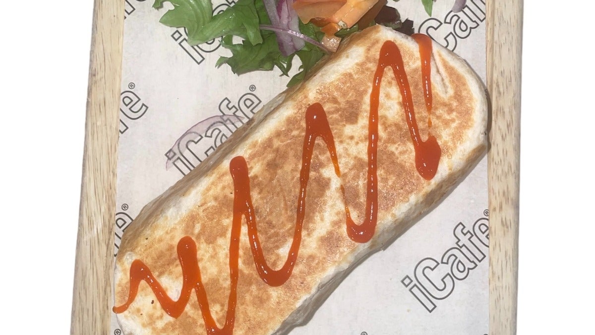 iCafe Veggie Breakfast Burrito (v)