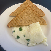 White Omelette With Brown Bread