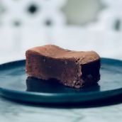72% Tanzania Flourless Dark Chocolate Cake - Slice