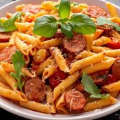 Macaroni With Sausage And Cheese