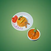 Bryani Rice With Mutton Curry