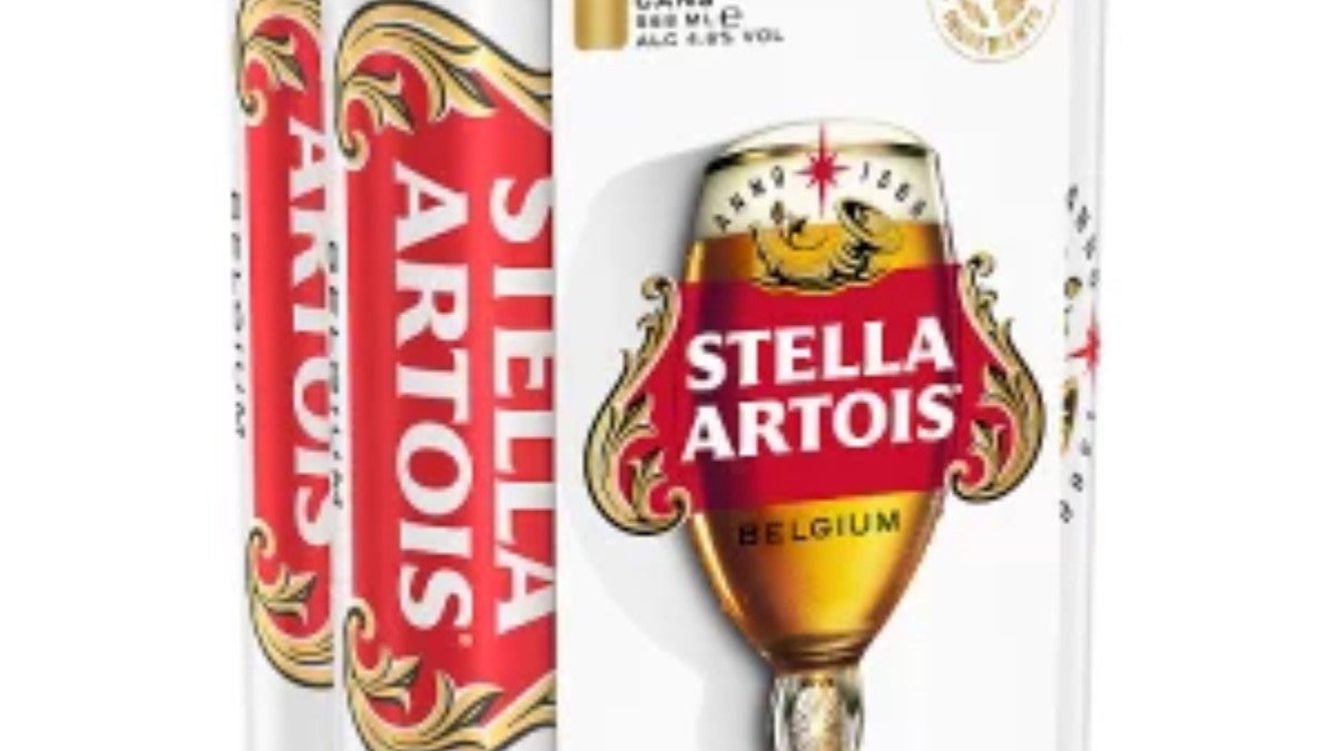 Stella Artois Premium Lager Beer Cans 4x568ml