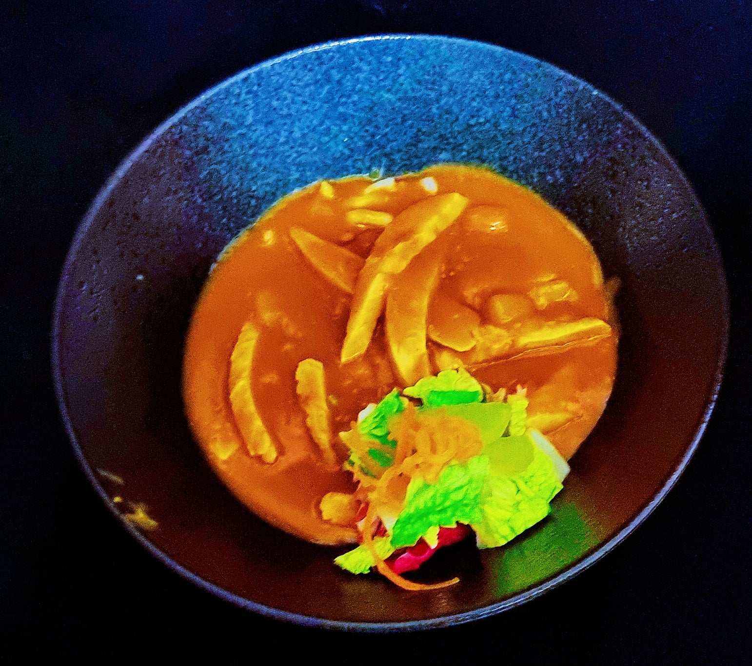 Steamed Chicken curry udon