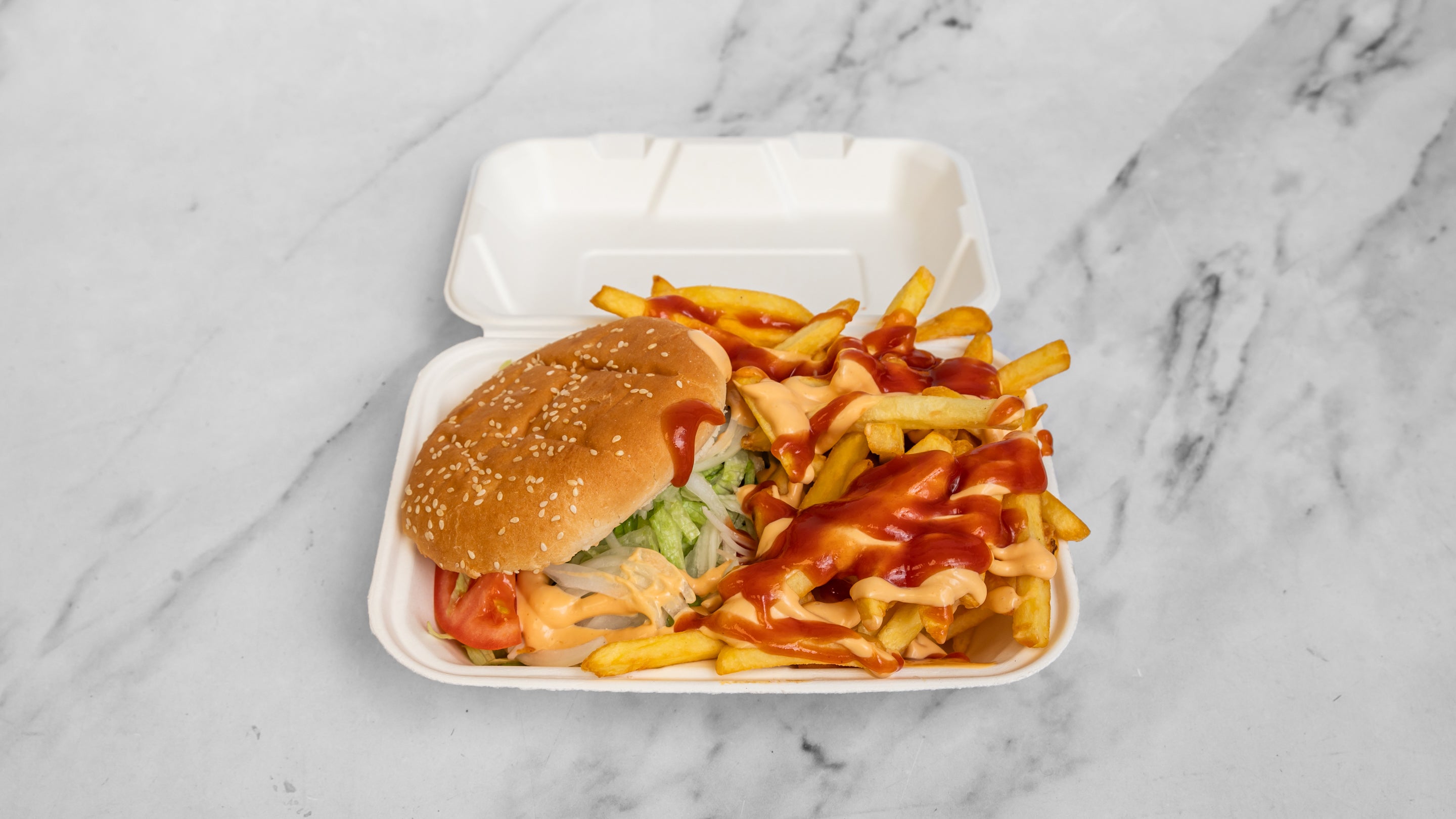 Half Pounder Burger with Chips and Drink