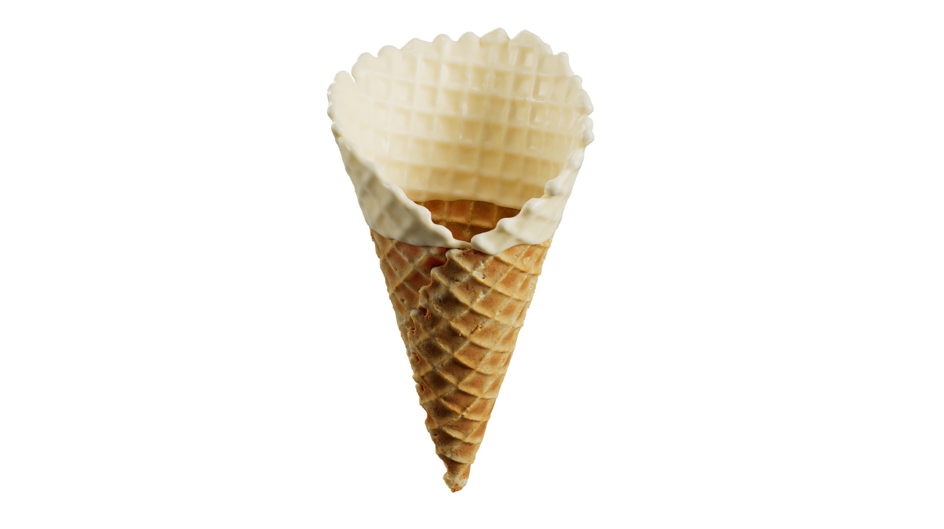 Dipped White Choc Cone