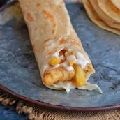 Cheese Samosa Chapati With Tahini and Potato