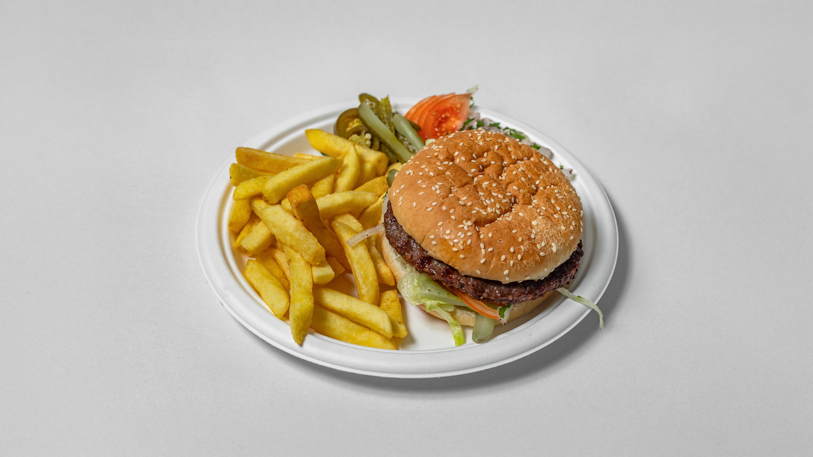 Double Cheese Burger with Chips
