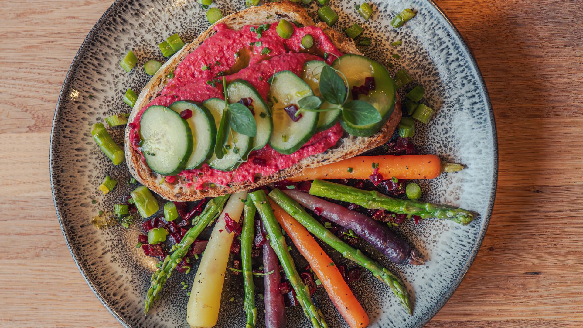 Rainbow Veggie Toast
