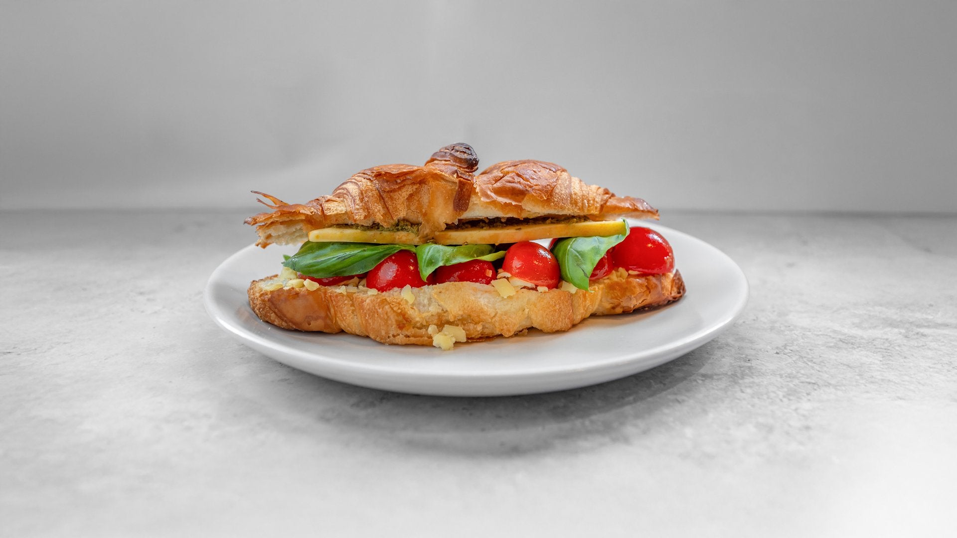 Cherry Tomatoes and Cheese Croissant