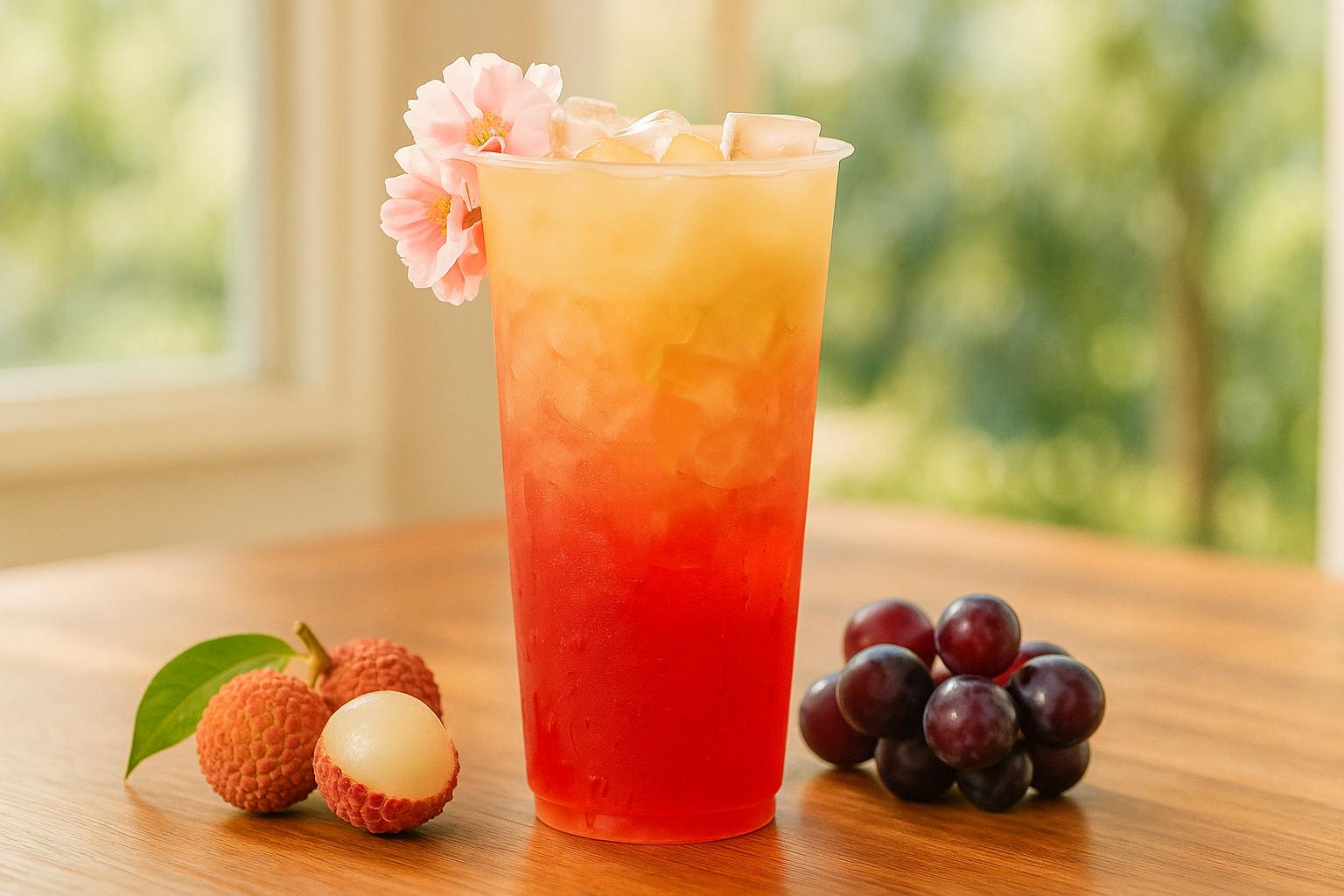 (New!) Grape & Lychee Jade Tea with Aloe Vera (Large) 葡萄玉荷青蘆薈蜜