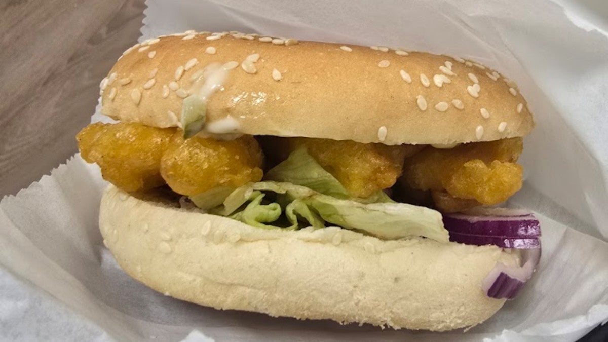 Fresh fish burger