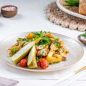 Home Style Potato With Onion And Mushroom