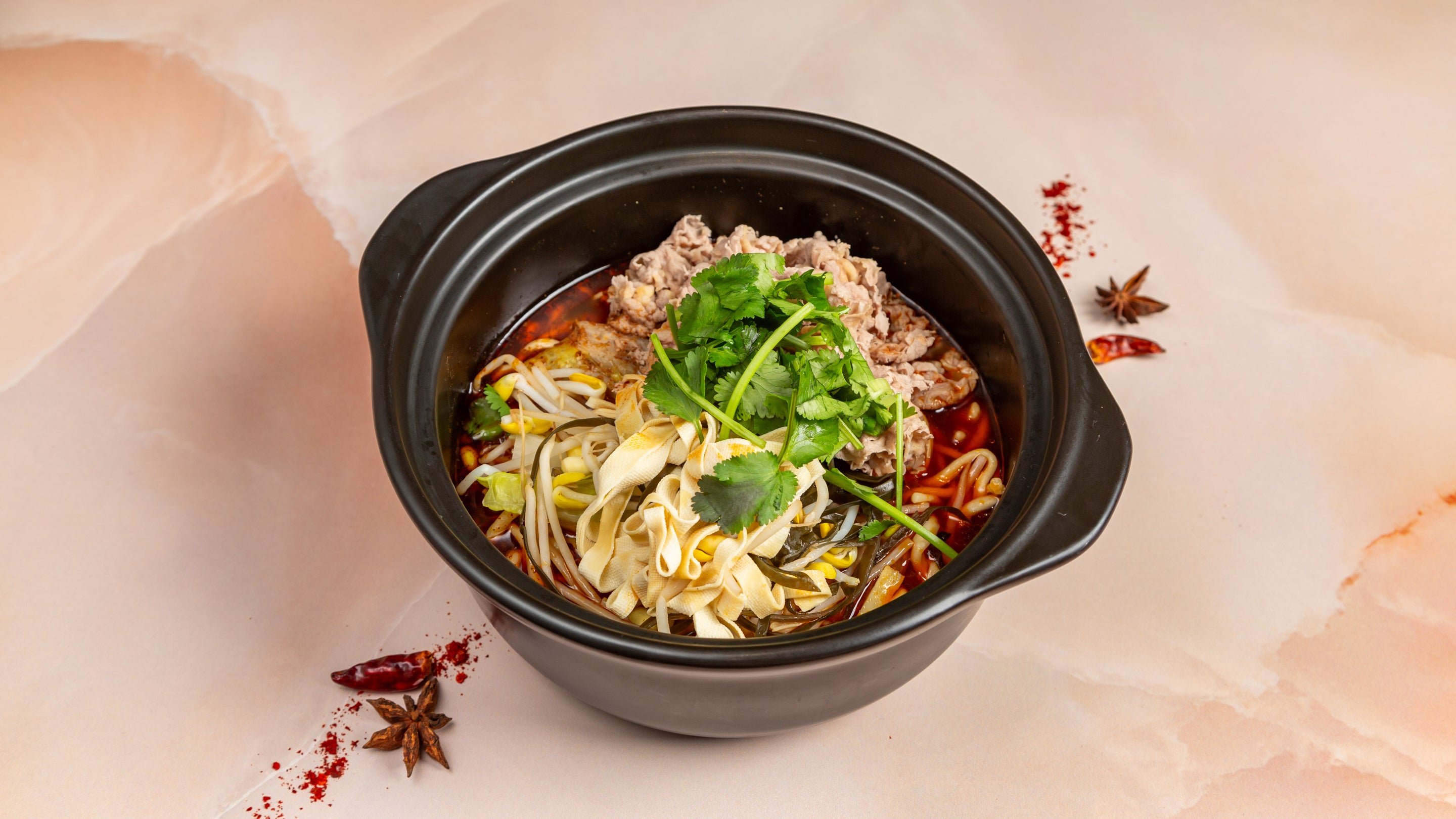 Sliced Beef with Sichuan Pepper Soup homemade noodle 麻辣肥牛面