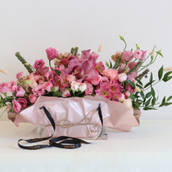 Shades Of Pink Flowers Acrylic Bag