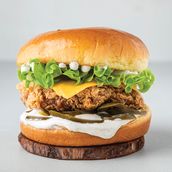 Fried chicken royal burger