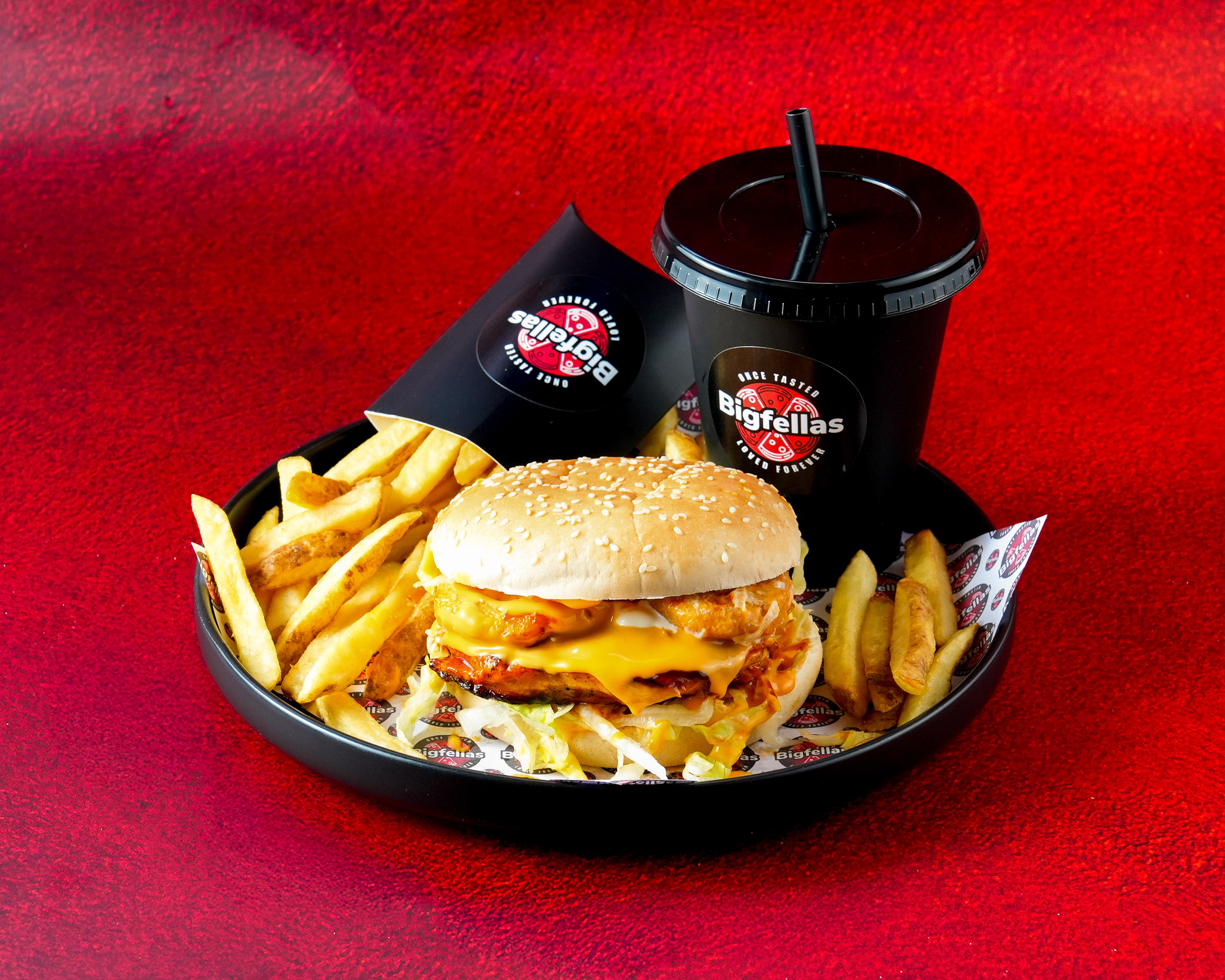 Flame grilled chicken burger