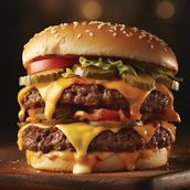 Double Cheesy Delight Burger