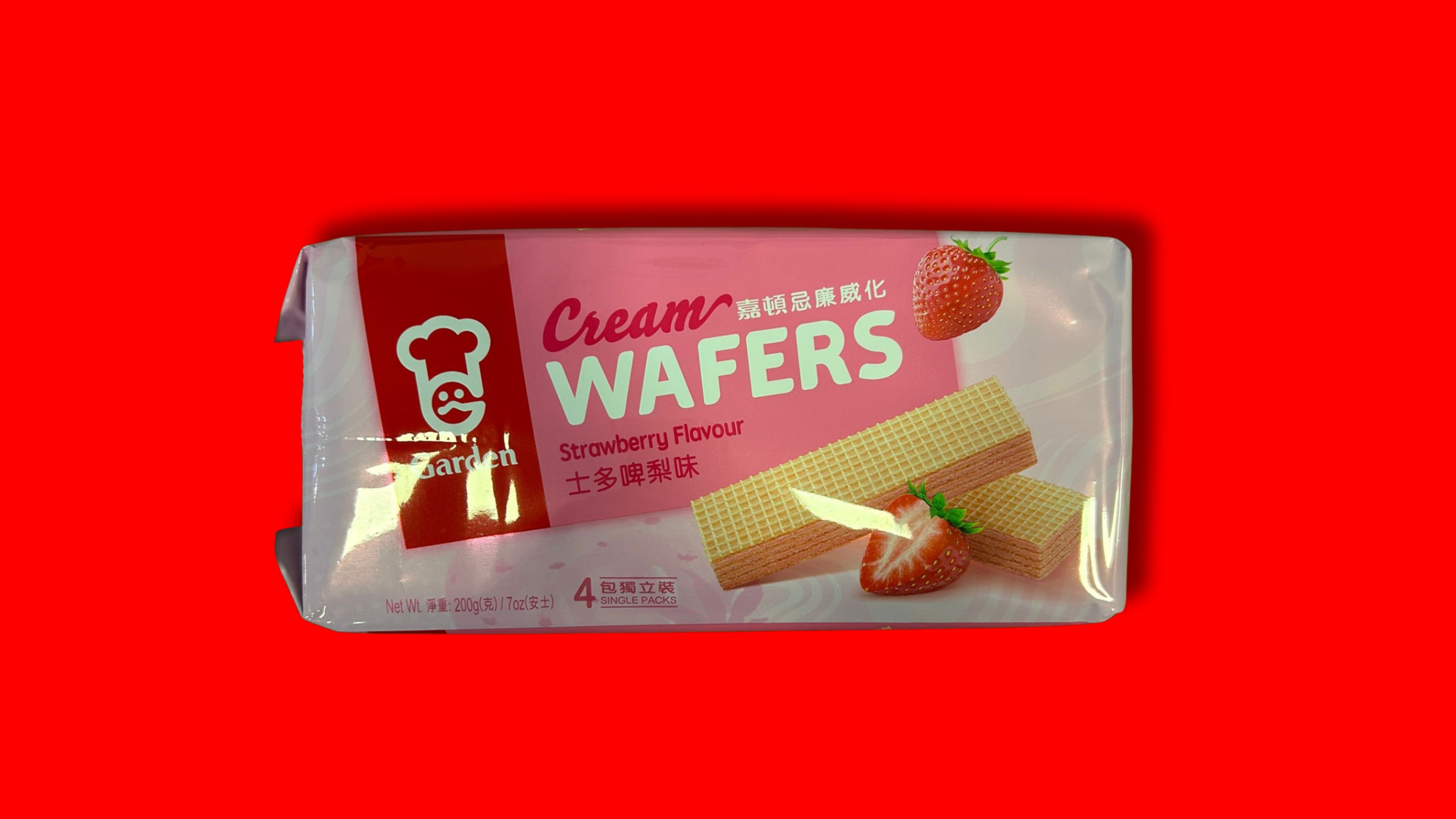 Garden Cream Wafers - Strawberry