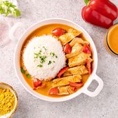 Red Thai Curry Chicken Rice Bowl (spicy)